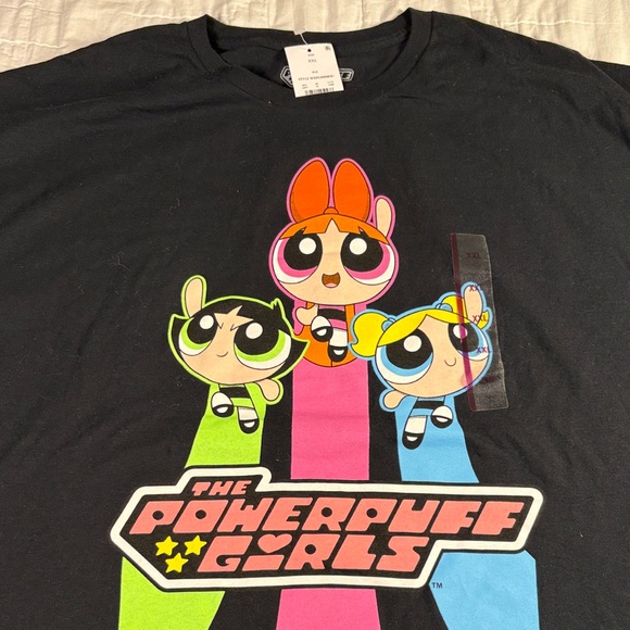 The Powerpuff Girls Cartoon Network Black Graphic T-Shirt XXL NWT - Picture 6 of 13